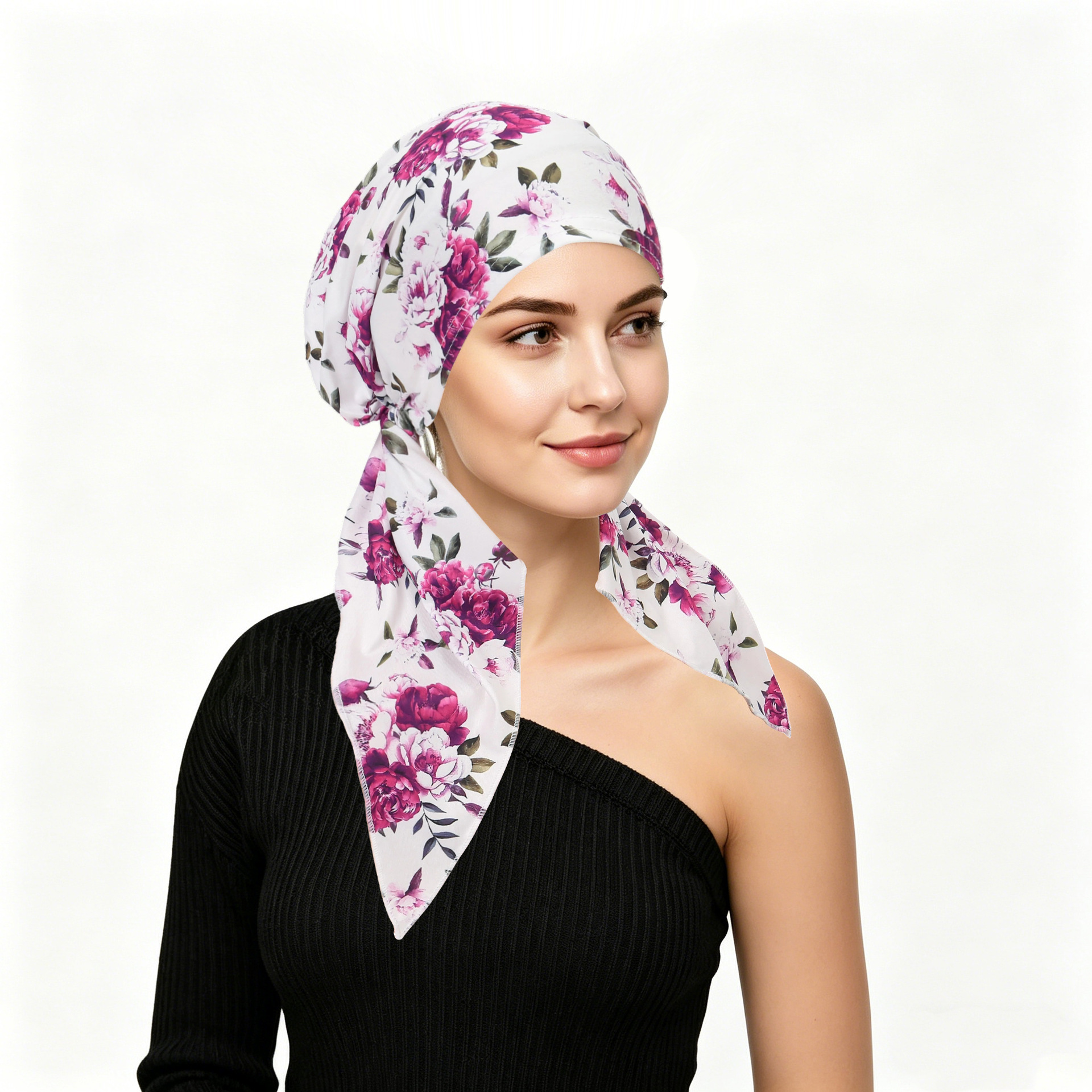 Hijabs musulmans imprimés pour femmes, bonnets intérieurs, couvre-cheveux, bonnets, foulards à longue queue, bandanas extensibles