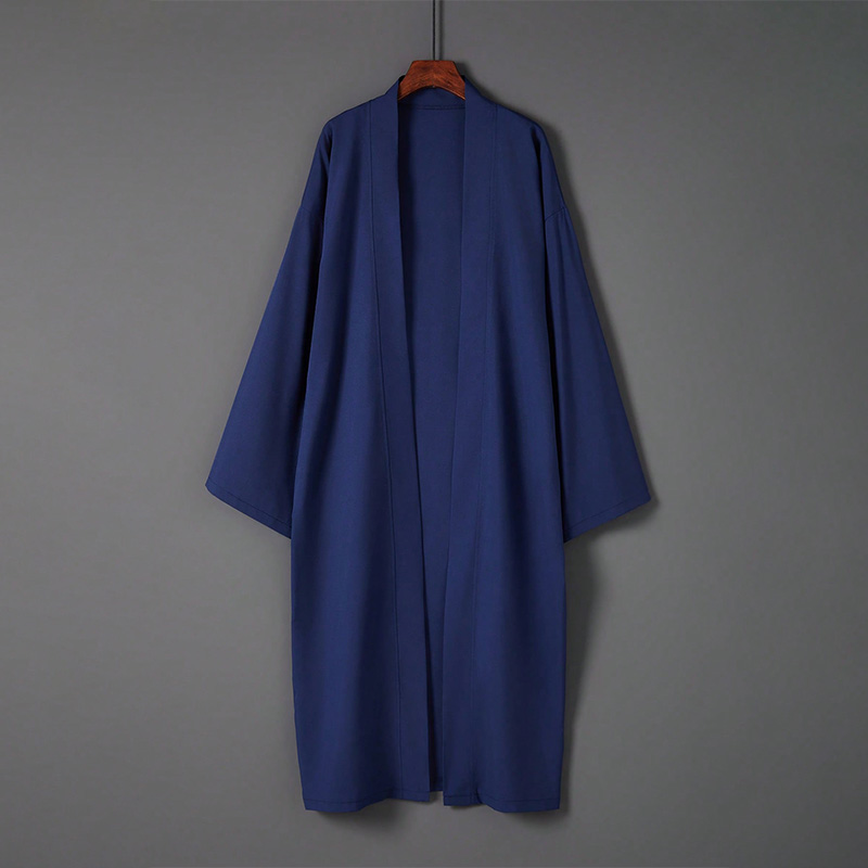 Cardigan Trench-Coat mi-long polyvalent de couleur unie de style japonais Hong Kong, robe longue de style ancien de style chinois Hanfu vêtements de protection solaire veste de cosplay tendance