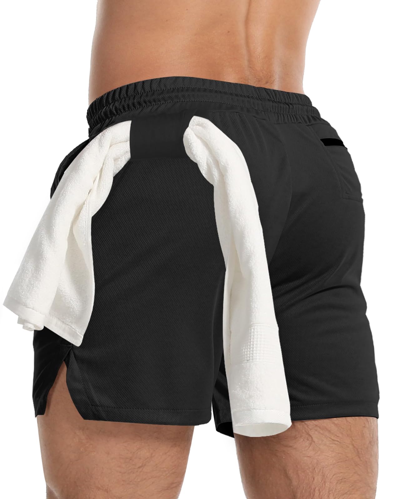 Shorts de sport pour hommes, pantalons de fitness, shorts de course décontractés, shorts d'entraînement respirants en mesh à séchage rapide pour marathon