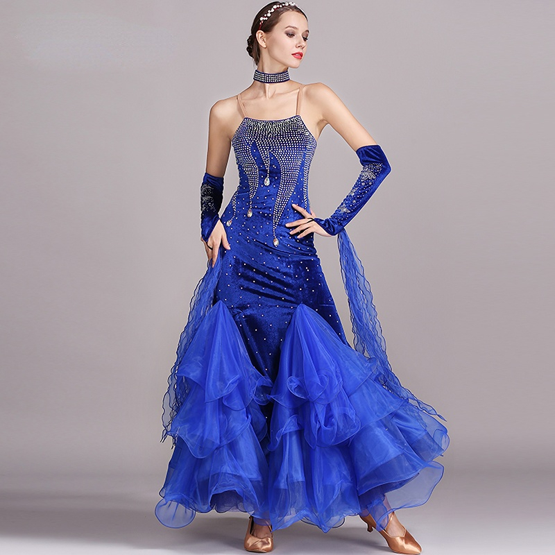 Costume de danse moderne pour femmes et adultes, robe de danse Tango valse, Costume de salle de bal, robe de soirée