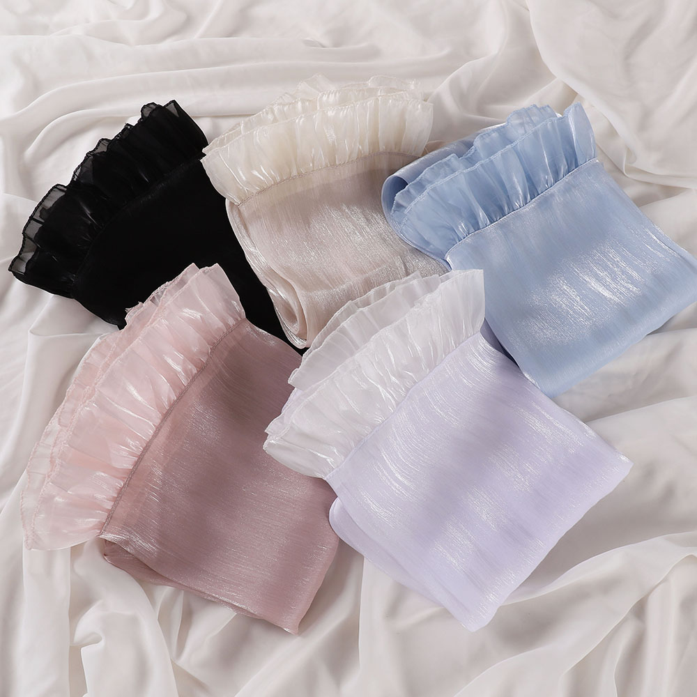 Écharpe Hijab légère pour femmes, châle rectangulaire Long et élégant avec tissu plié brillant, châle en mousseline de soie plissée à paillettes