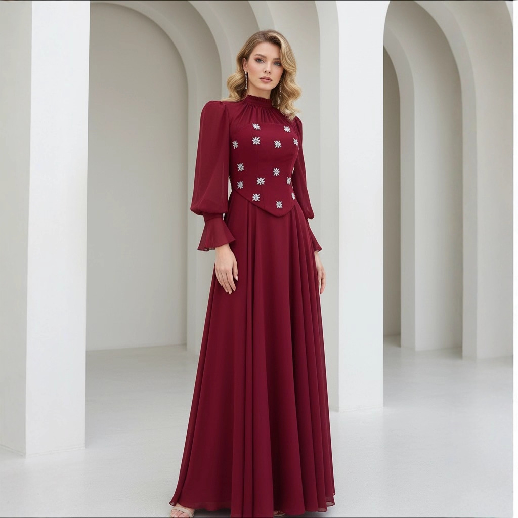 Ensemble de Robe de l'Aïd pour Femme, Robes Bustier, Ensembles 2 Pièces, Abaya de Fête Musulmane, Jalabiya, Ramadan, Diamants, Dubaï, Kaftan, Islam, Vestidos
