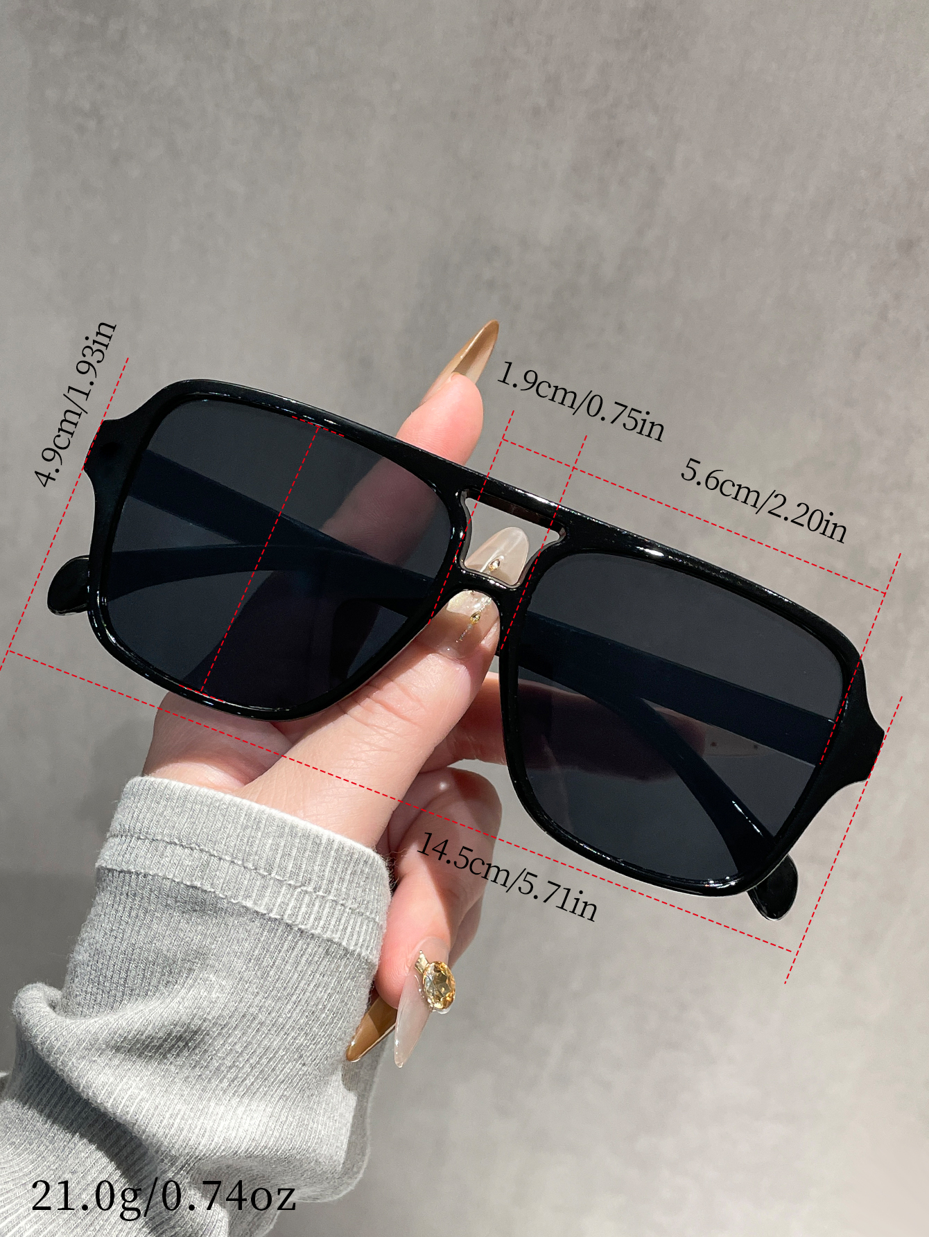 Lunettes de soleil classiques de pilote, 4 pièces, monture large, double pont, style vintage, unisexe, pour la conduite en extérieur et la protection solaire
