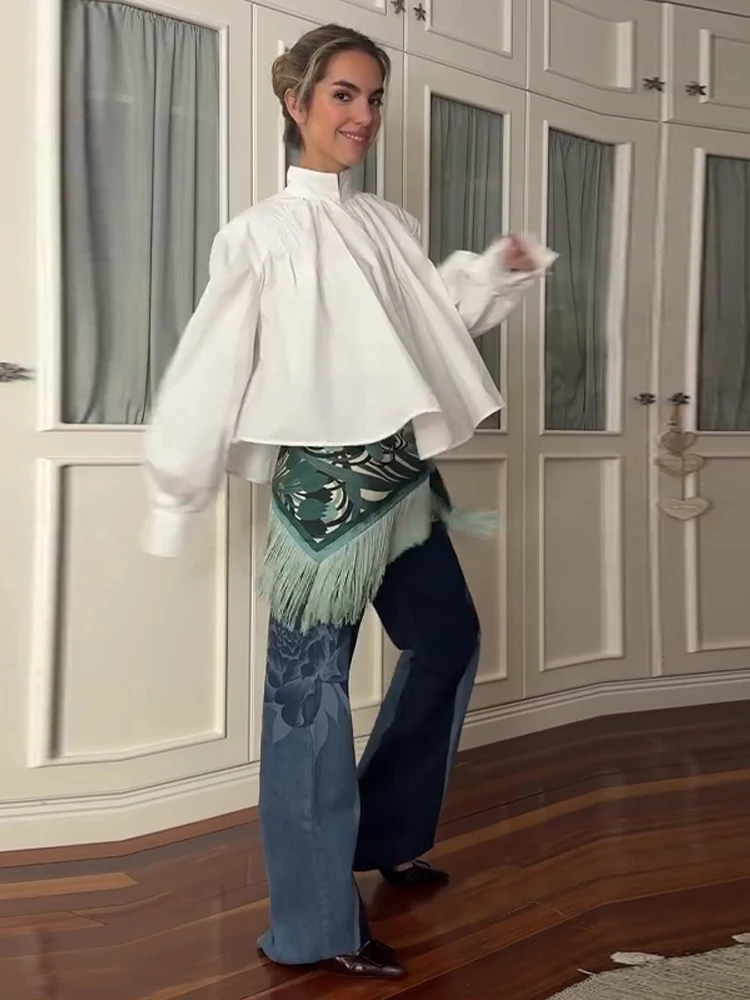 Écharpe carrée chic à imprimé pompons pour femme, châle léger et doux, accessoire de mode décontracté à franges pour femme 2026