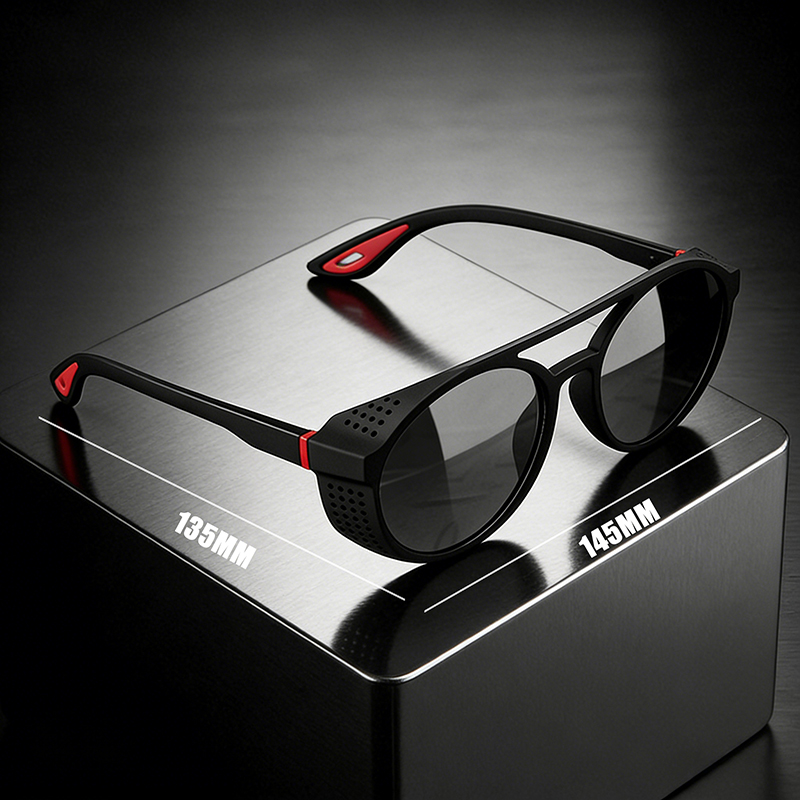 Lunettes de soleil polarisées rondes pour hommes et femmes, style Steampunk, pour le sport, les voyages, la pêche, la conduite, lunettes de soleil de marque, UV400