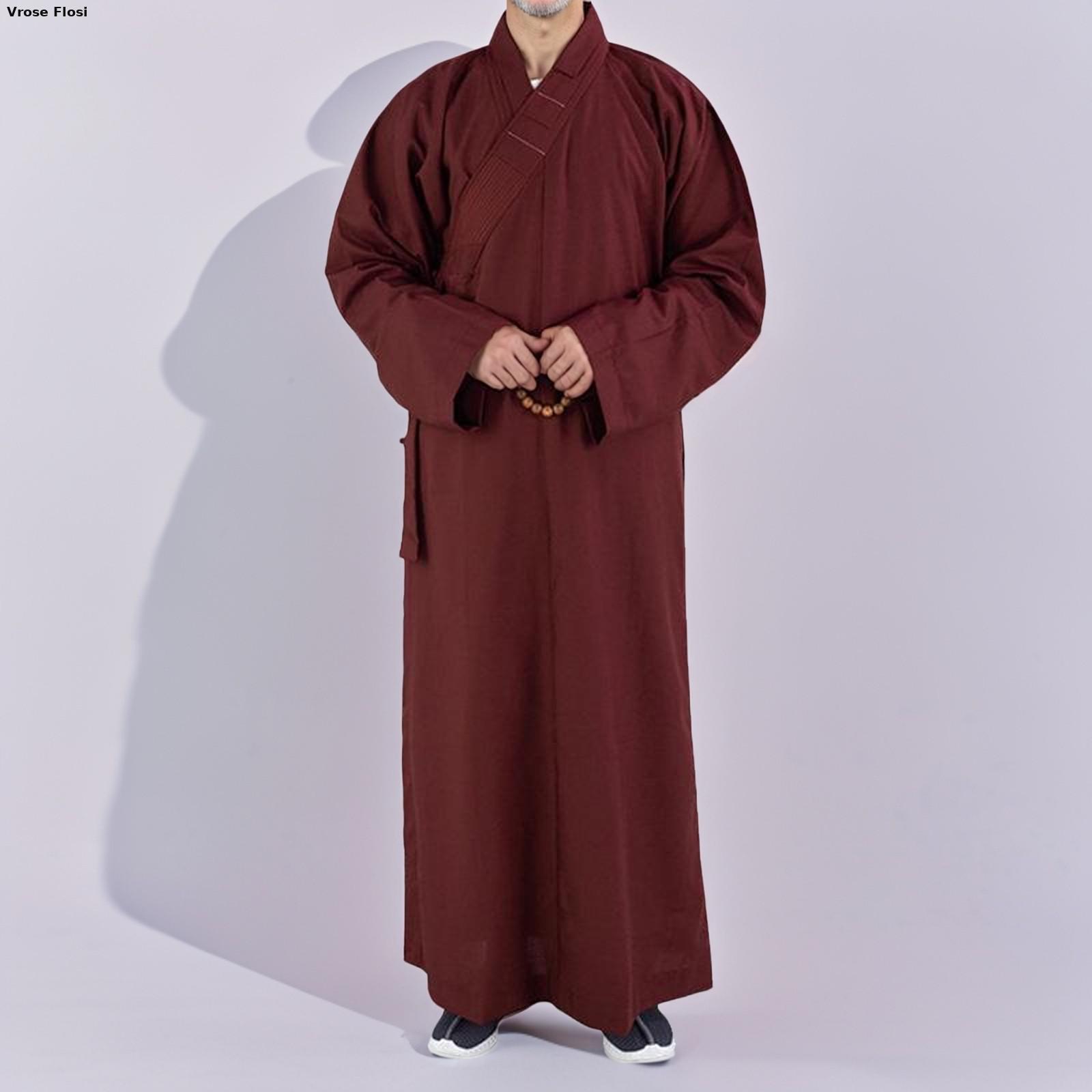 Vêtements traditionnels chinois pour adultes, robes longues pour le bouddhisme, moine bouddhiste, robe de méditation Haiqing pour hommes, nouveau, 2024