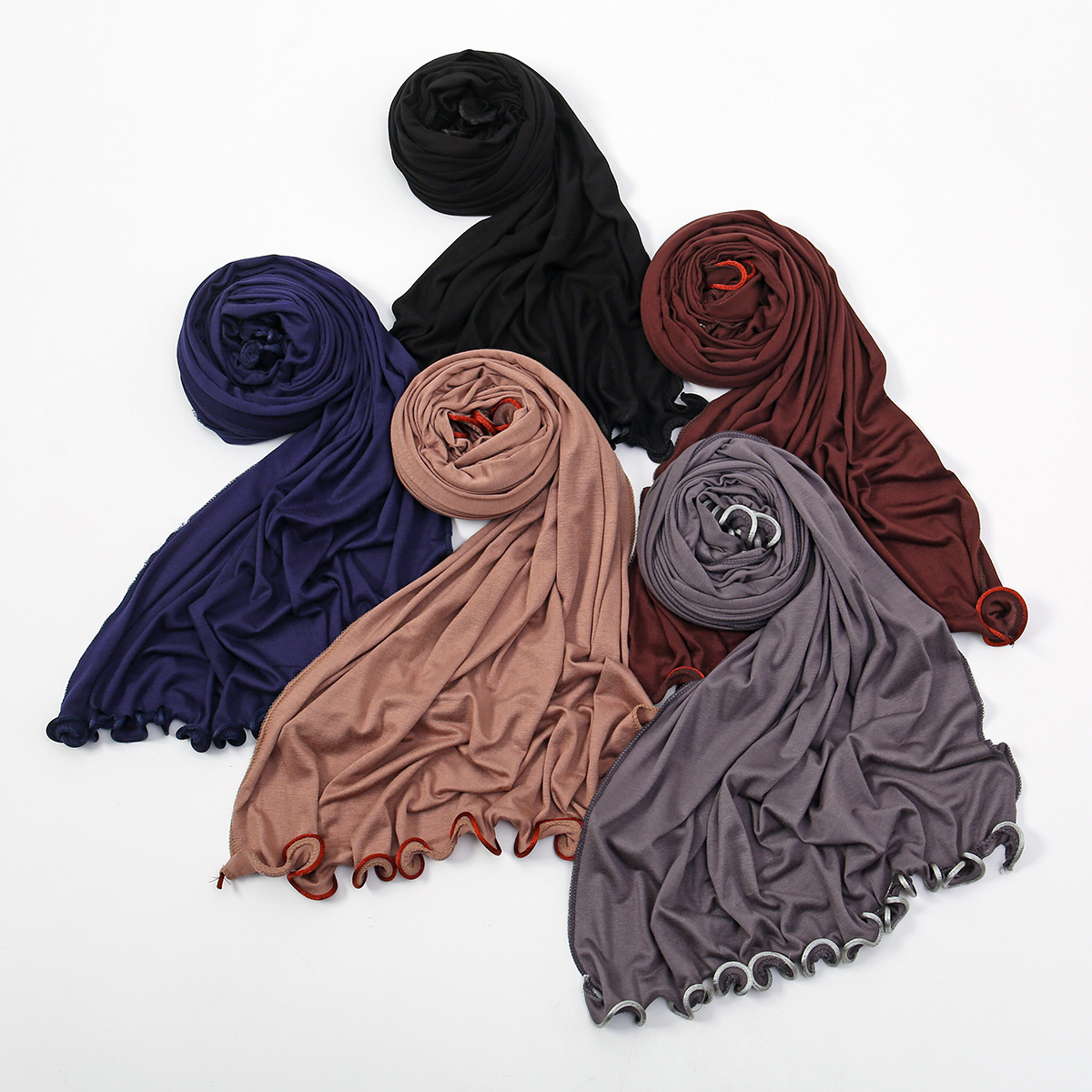 Nouveauté Modal coton Jersey Hijab écharpe pour femmes châle extensible plaine bandeau musulman mode couleur unie Long silencieux