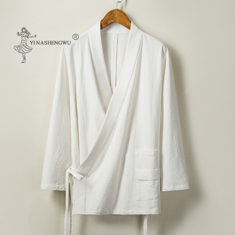 Kimono Japonais Imprimé, Costume Traditionnel, Grue de Samouraï, Style Harajuku, Cardigan Haori, Manteau Asiatique Chinois, pour Homme et Femme