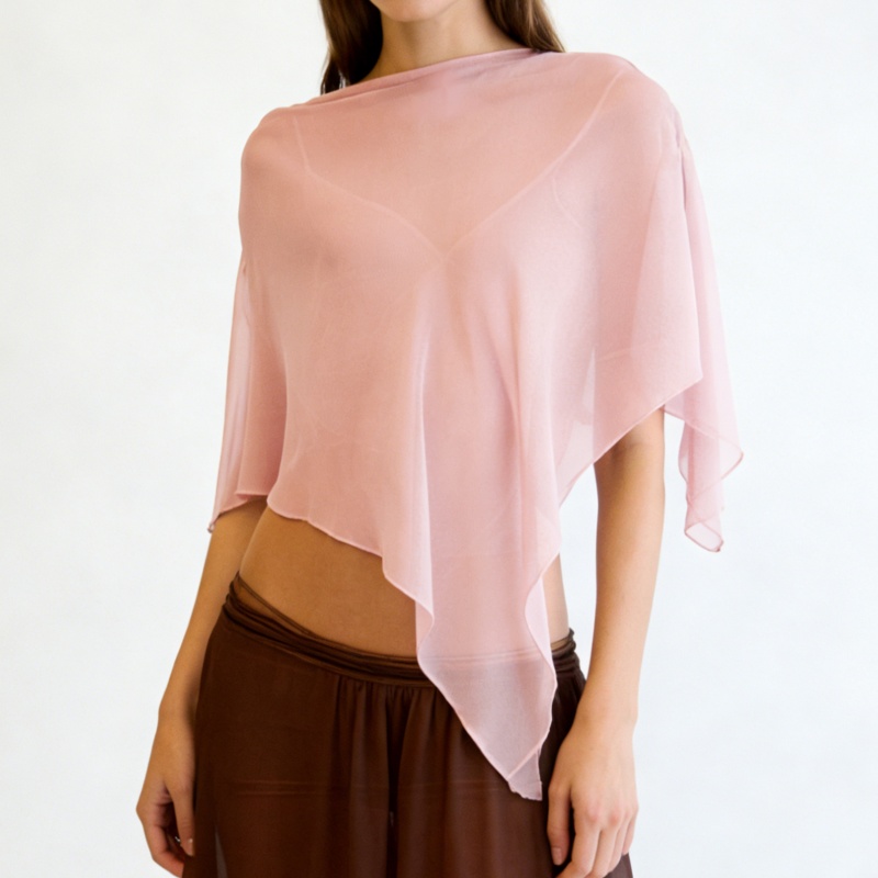 Ponchos et capes en maille transparente pour femmes, châles et étoles en mousseline pour robes de soirée, couvre-robe pour mariages et événements formels
