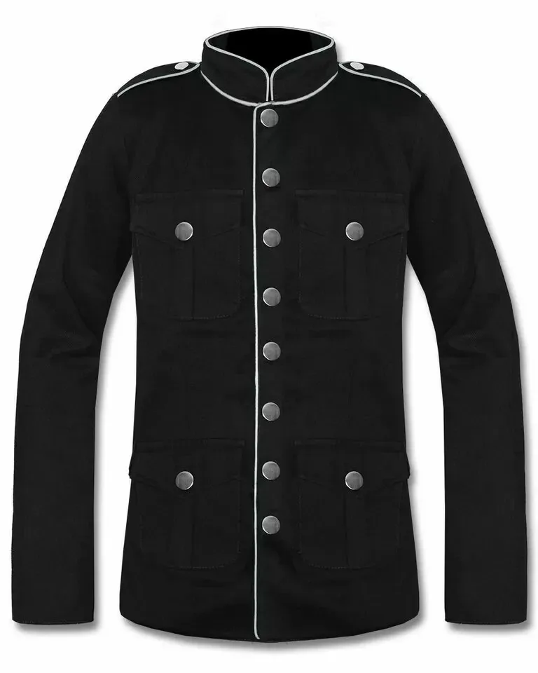 Manteau rétro Vintage Rococo Punk et gothique, veste de cirque à manches longues pour hommes, événement/fête de carnaval, manteau décontracté quotidien pour adultes