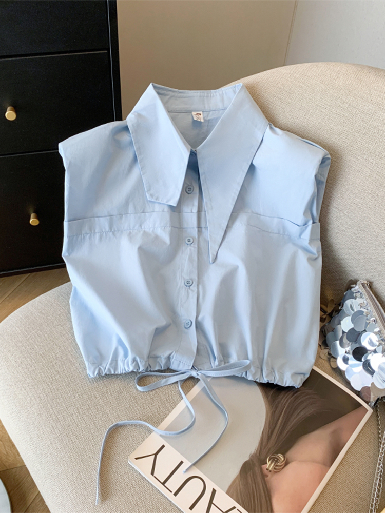 Chemises bleues pour femmes, chemisiers vintage Y2K, esthétique des années 90, coréen des années 2000, élégant, surdimensionné, solide, document, fibre, vêtements, 2025