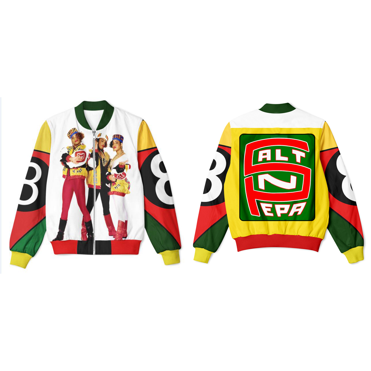 Veste sur mesure pour adulte, Idol Maker, Salt N Pepa 8 Ball, Real US, American TAN8 Styles, Fashion Made