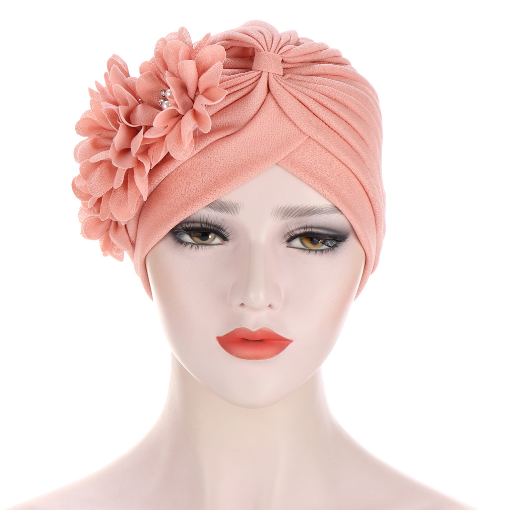 2020 coton solide plis perle musulman turban écharpe femmes islamique intérieur hijab casquettes arabe enveloppement tête femme musulman turbante mujer