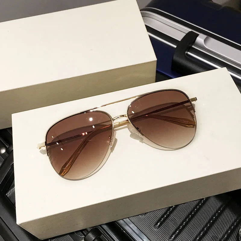 Nouvelles Lunettes de Soleil Aviateur Vintage pour Hommes et Femmes, Lunettes Circulaires de Marque pour Hommes et Femmes