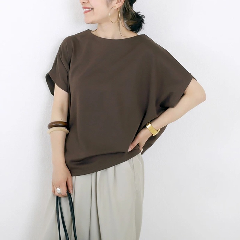 Chemise en coton à col rond pour femme, couleur unie, t-shirt basique ample, plusieurs couleurs au choix, élégante, pour le bureau, le quotidien, les déplacements, chemisier décontracté