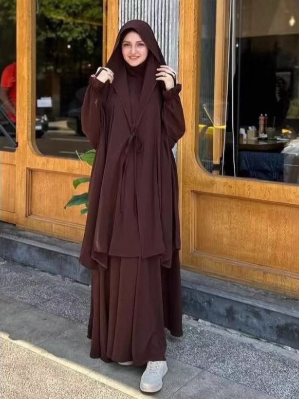 Eid musulman longue Khimar haut jupe 2 pièces ensemble femmes Abaya couverture complète Ramadan caftan Djellaba Musulman Ensembles vêtement de prière