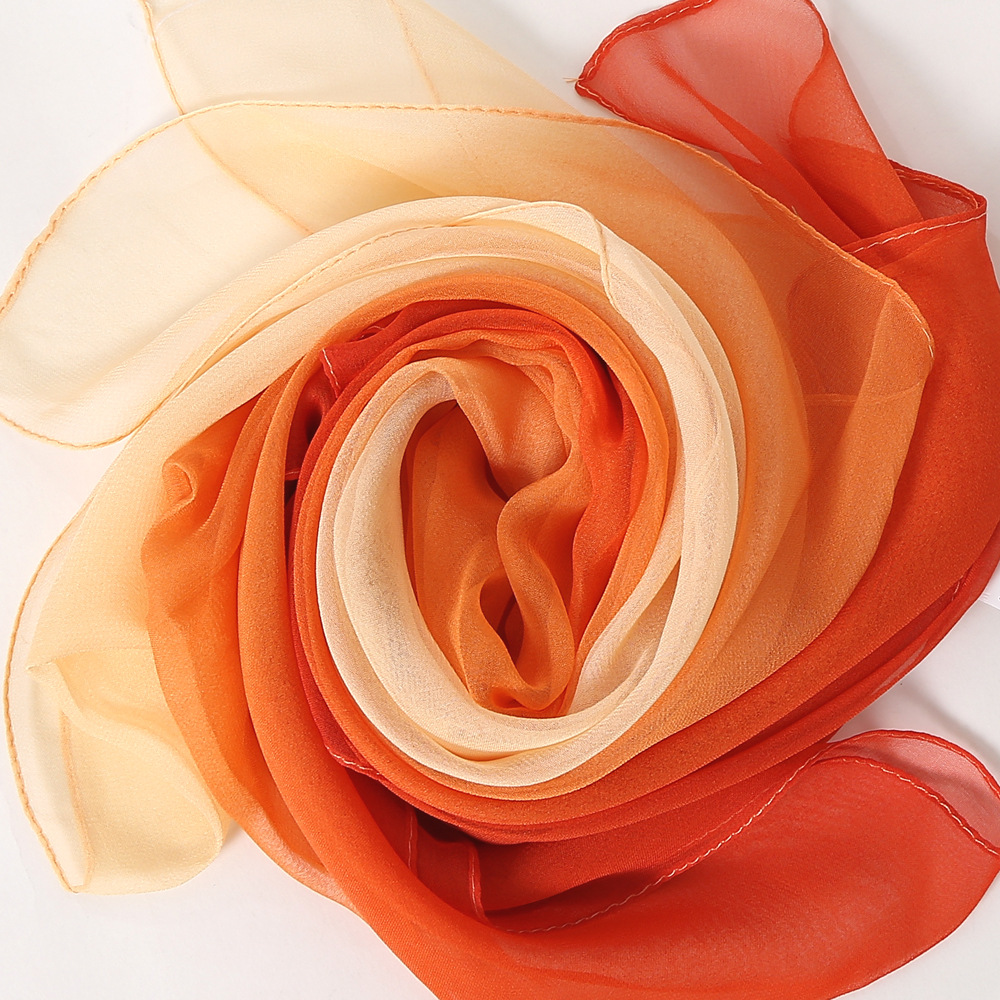 Echarpe Georgette en mousseline de soie pour femmes, châle long élégant, hijab, bandana solide, péplum