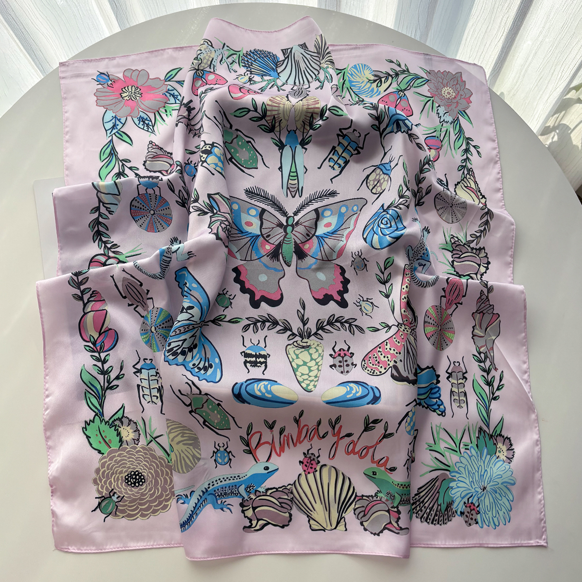 Femmes Foulard carré Foulard soie Imitation imprimé fleuri Foulard Bandana Foulard dame châle foulards enveloppement tête bandeau de cheveux cravates