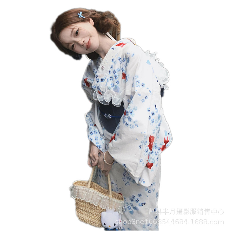 Nouvelle Robe Kimono Japonais Améliorée pour Femme, Style Orthodoxe, pour Photos, Tenue de Cosplay et Photographie de Voyage