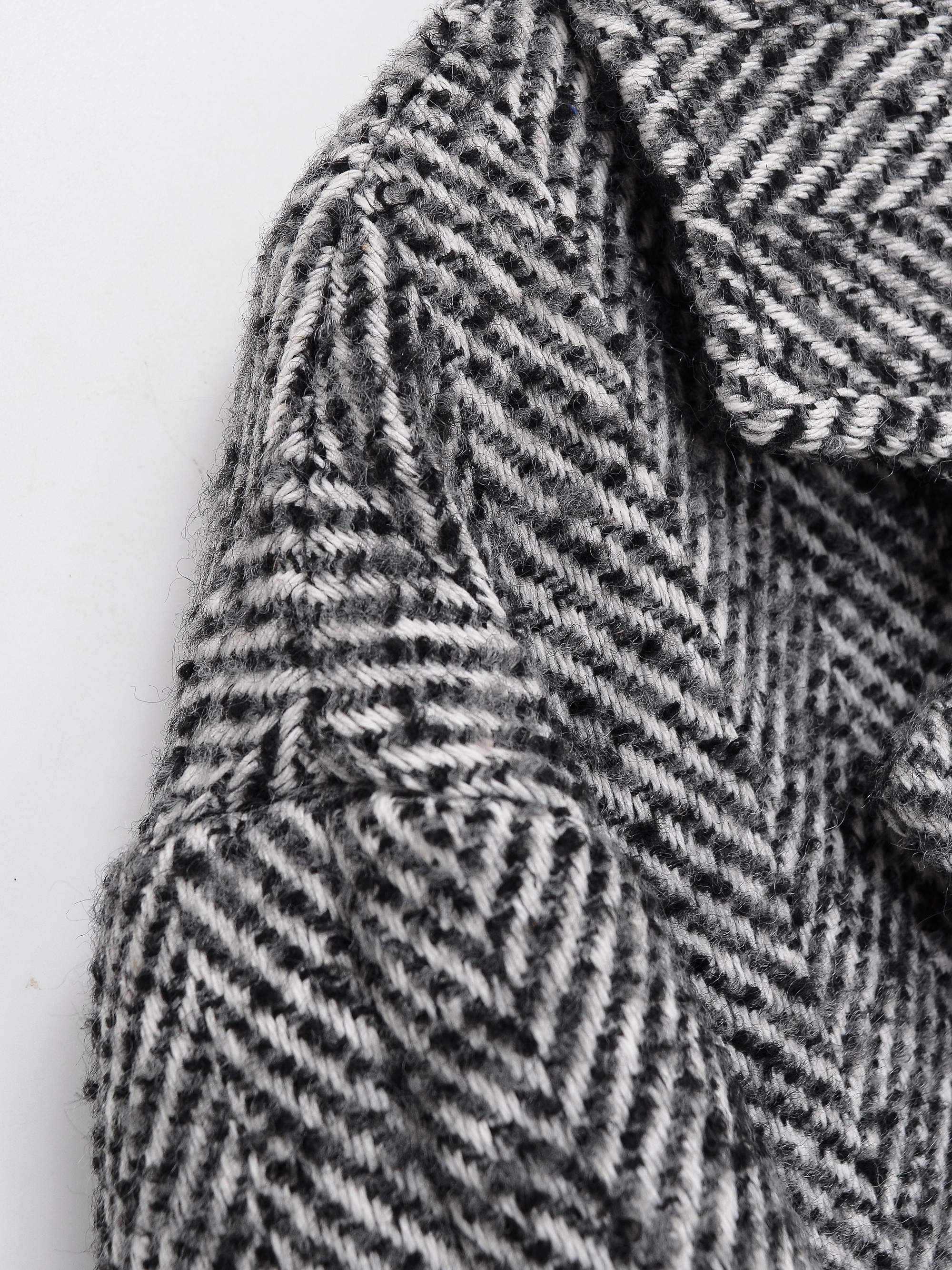 KONDALA femmes trajet chevrons motif manteau automne hiver revers boutons Midi manteau 2025 mode femme décontracté gris Long manteau