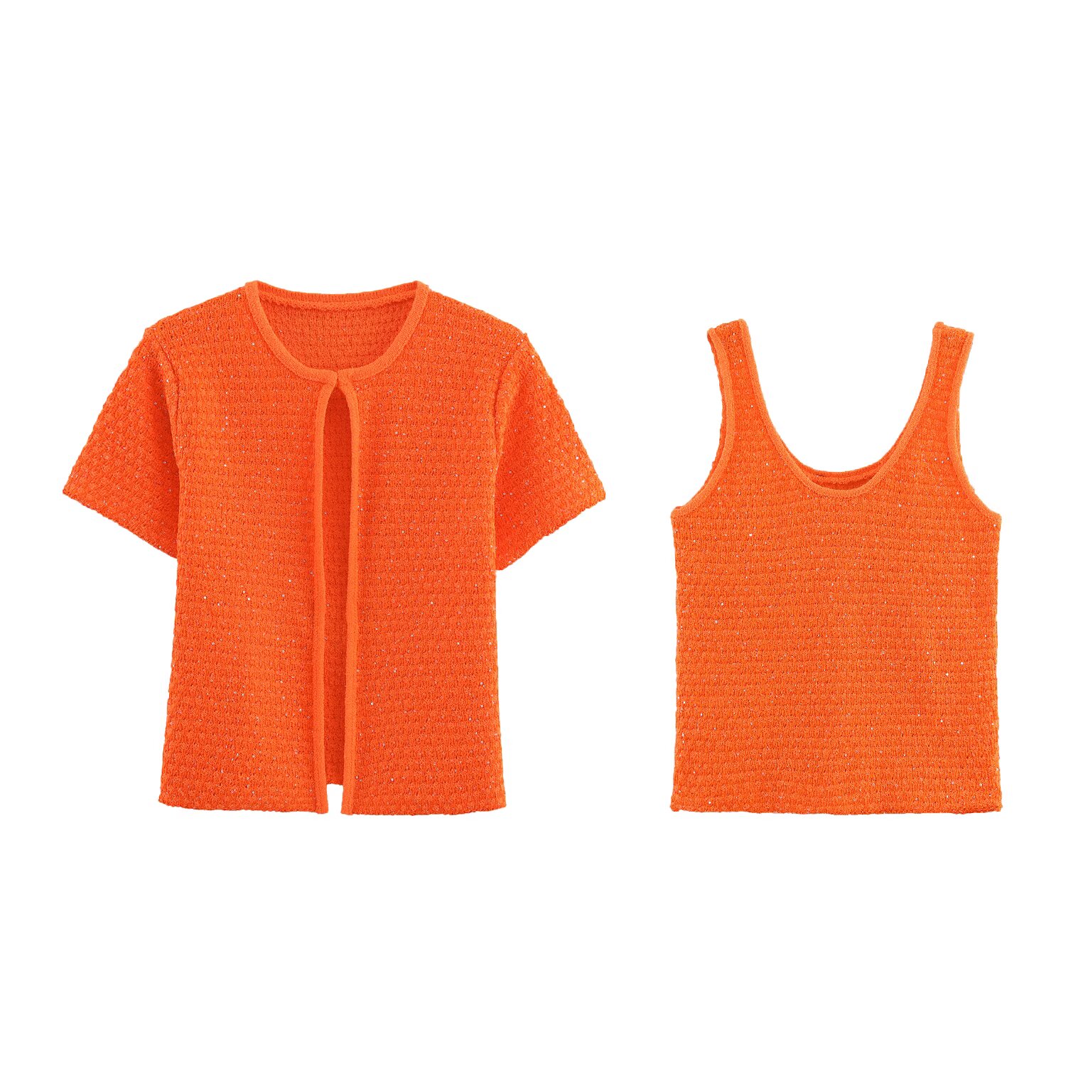 Vêtements pour femmes, nouveau Style européen et américain, mode Simple, décoration de perles, haut tricoté, gilet tricoté, 2025