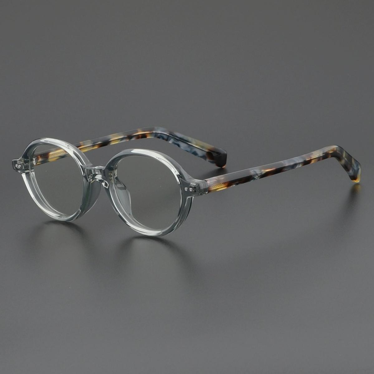 Lunettes ovales pour femmes rétro acétate Vintage lunettes cadre optique rond hommes femme marron vert clair lentille unisexe