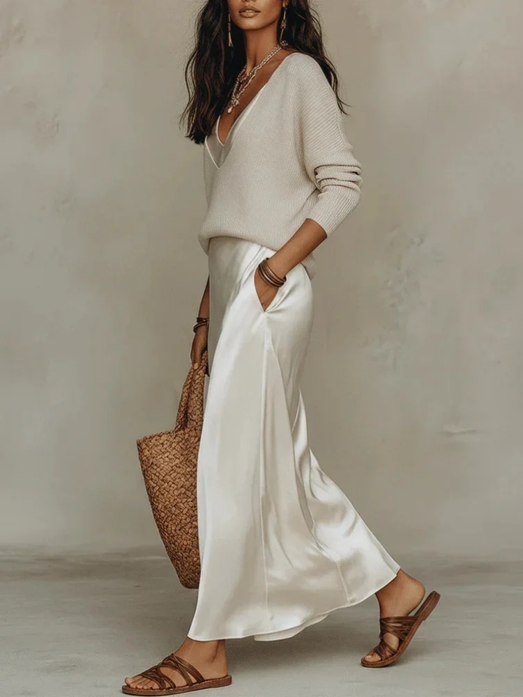 Robe longue chic pour femme, ensemble 2 pièces, sexy, col en V, bretelles spaghetti, manches longues, pull-over, robes de soirée élégantes, nouvelle robe de soirée chic