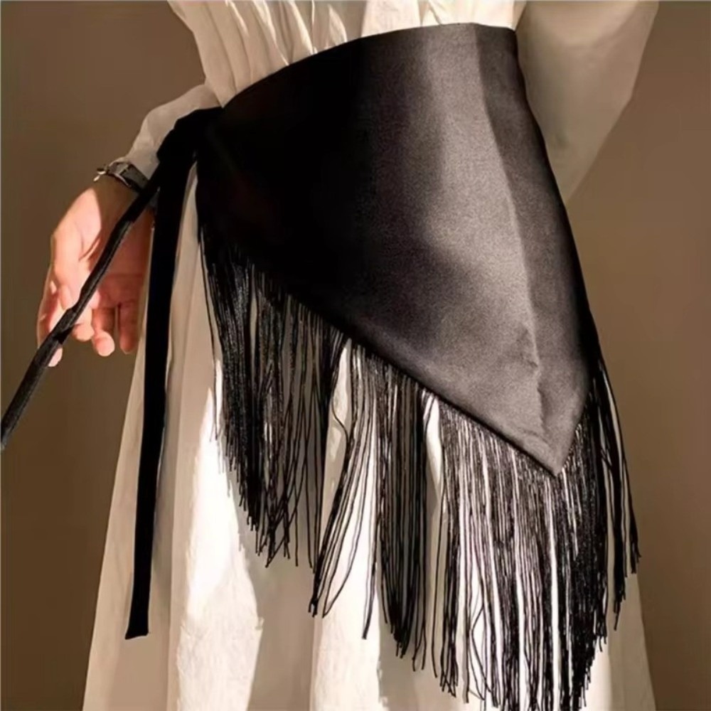 Mode large ceinture taille ceinture glands Triangle forme danse ceinture ceinture ceinture femmes