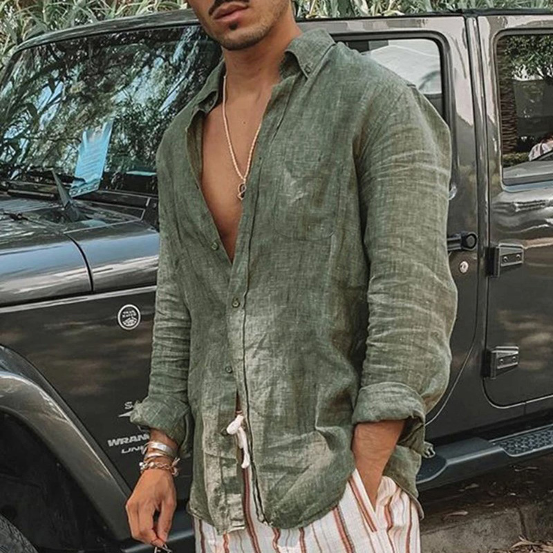 Chemise homme manches longues coupe régulière hommes décontracté surdimensionné ample simple boutonnage chemise loisirs printemps été homme Blouse chemise