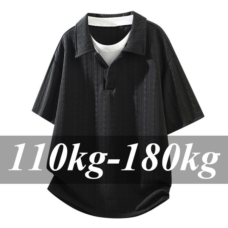 T-shirt à manches courtes pour hommes grande taille, décontracté, tendance, été, col en V, grande taille, séchage rapide, respirant, antibactérien, vêtements
