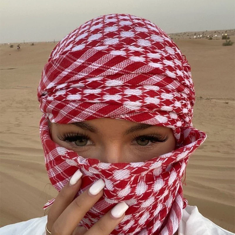 Écharpe tactique unisexe pour hommes et femmes, Shemagh Keffiyeh, foulard arabe du désert coupe-vent pour la randonnée en plein air, 100x100cm