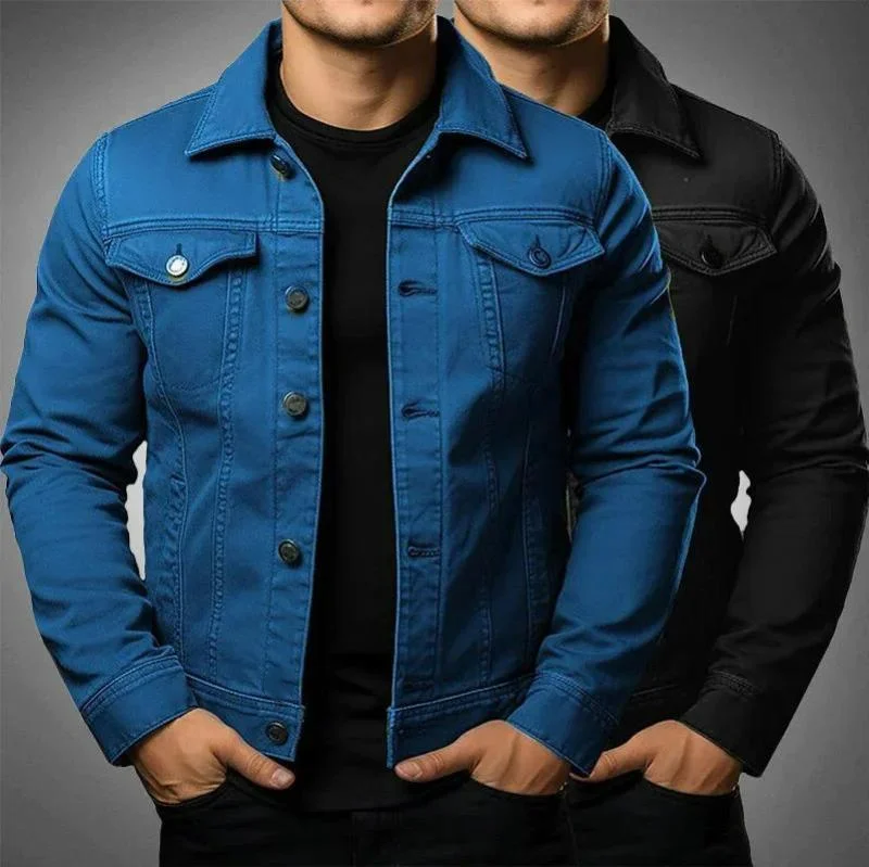 Veste décontractée à la mode pour hommes, haut en Denim délavé, ample, grande taille, automne