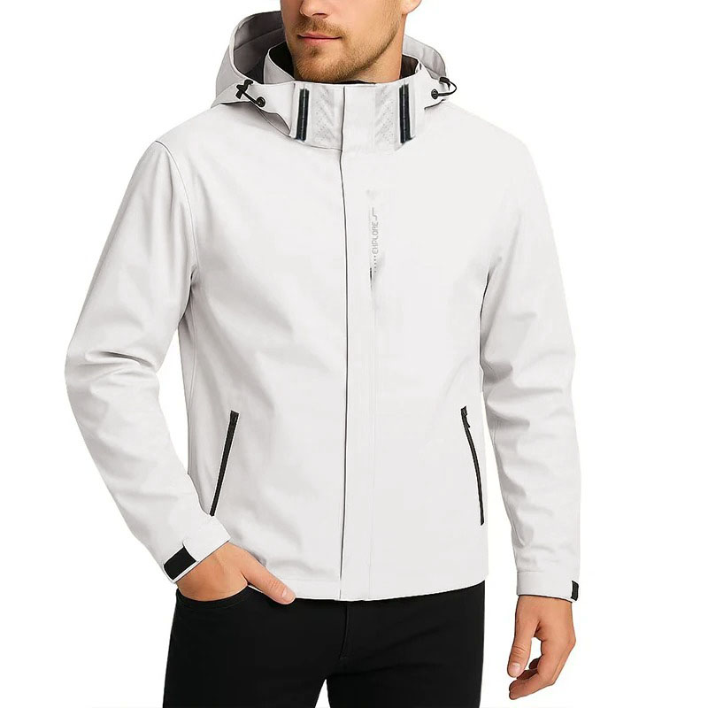 Veste d'extérieur imperméable pour hommes, coupe-vent, à capuche, pour escalade, randonnée, poinçonnage, automne et printemps, offre spéciale