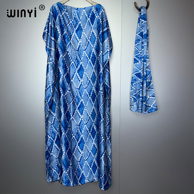 Robe traditionnelle africaine musulmane WINYI pour femme, abaya de luxe Dubaï, kaftan, robe de soirée élégante, robe longue maxi, vêtements de plage.
