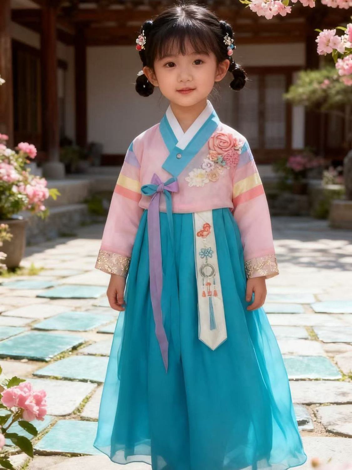 Costume traditionnel coréen, nouveau Costume ethnique, Hanbok coréen pour filles, robe de princesse féminine