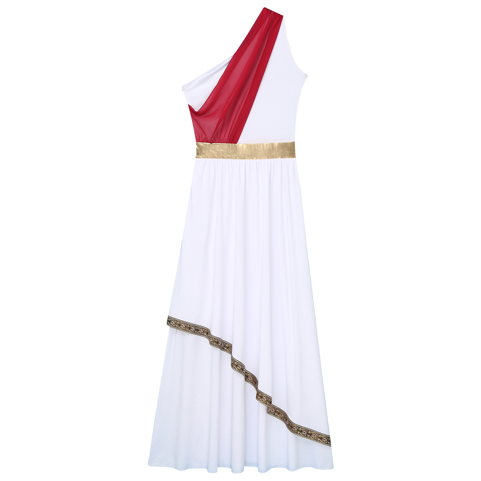 Femmes Halloween ancien grec romain Athéna déesses divinité reine Cosplay Robe église chorale culte Robe en mousseline de soie Toga tunique