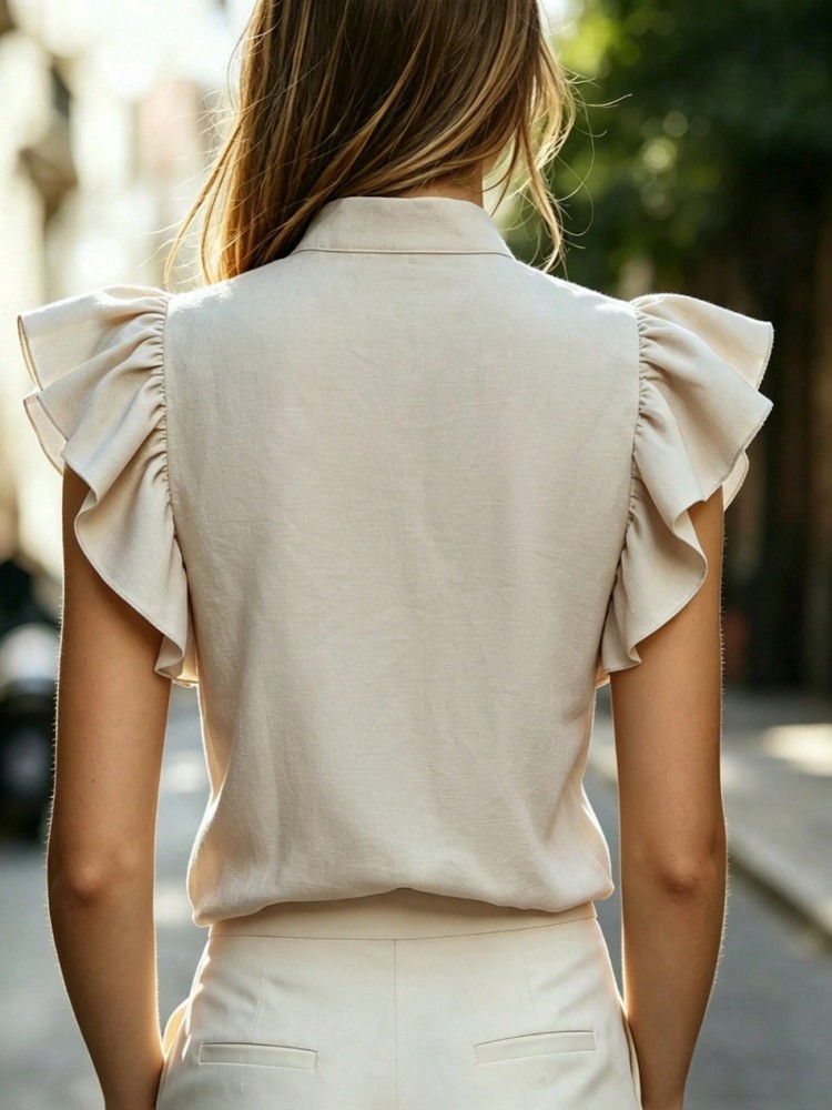 Blouses Femme 2026 Été Automne Manches Courtes Chemise Élégante de Bureau pour Femme Blusas Mujer De Moda