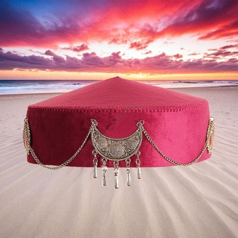 Handcraft kazakh ethnique top chapeau parfait pour les performances des festivals scène
