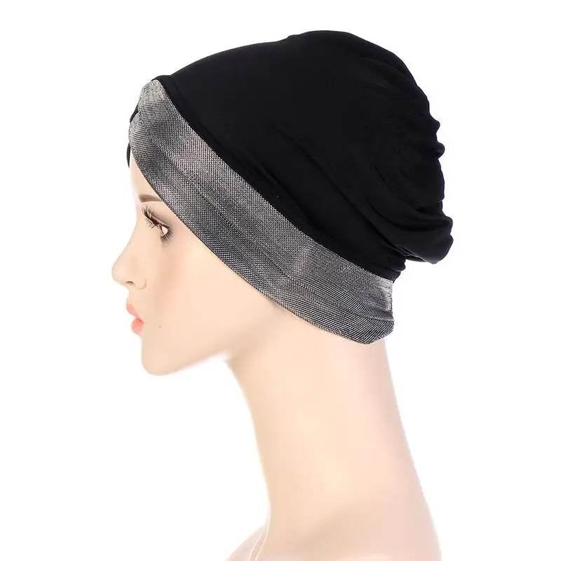 Turban Musulman avec Croix Frontale pour Femme, Casquette Hijab Intérieure Islamique, Sous-Foulard Arabe