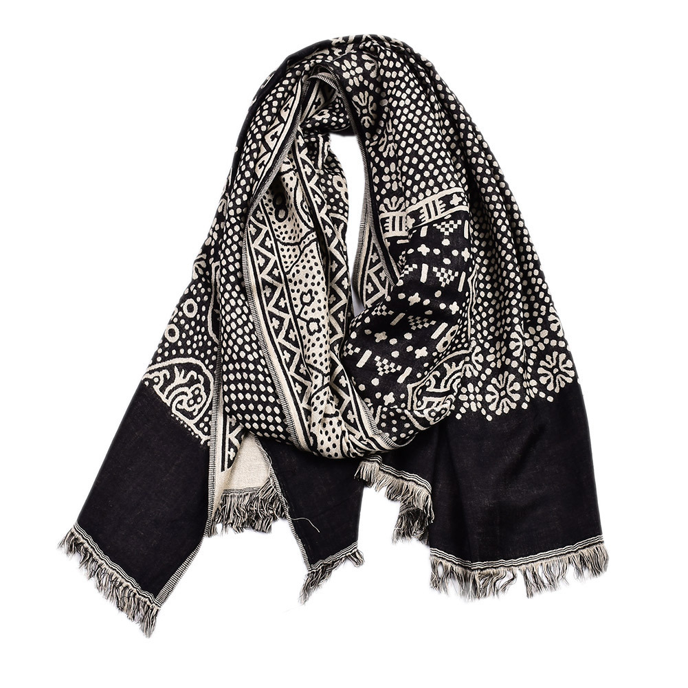 Paisley Pashmina mode hommes écharpe automne hiver chaud foulard noir marine hommes foulards mâle accessoires court gland Bufanda