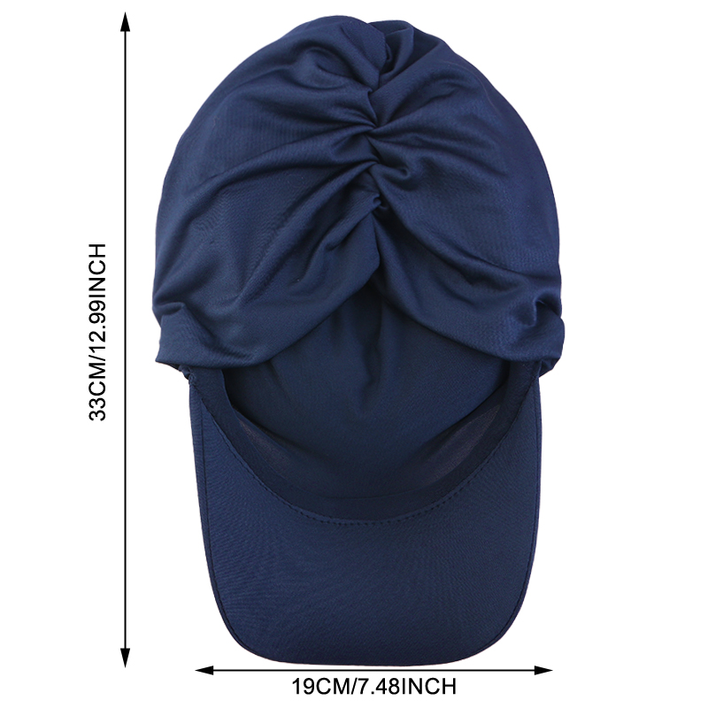 Chapeau de soleil pour femme musulmane avec visière intégrée, turban tendance décontracté, casquette de baseball islamique