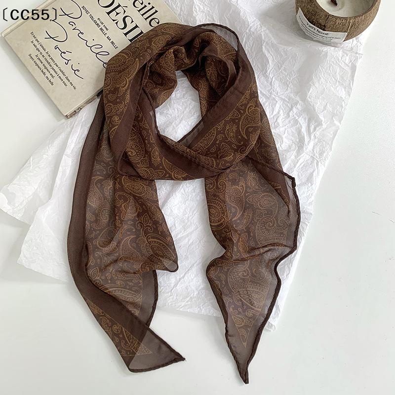 Maillard – long foulard en soie, accessoire polyvalent pour femmes, bandeau décoratif tendance, attache pour cheveux, ceinture〔CC55〕