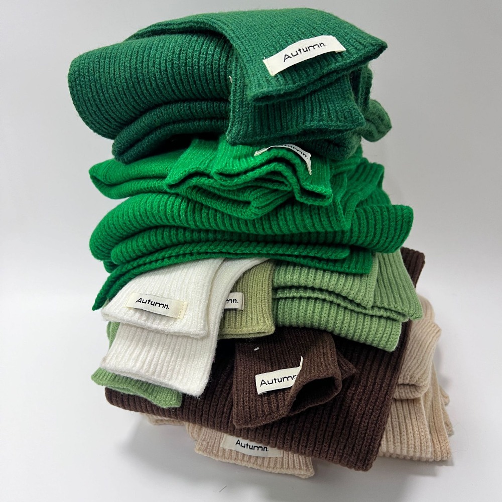 Ensemble tricoté hiver femme : écharpe, bonnet et gants coupe-vent couleur unie – Ensemble trois pièces tendance pour femme