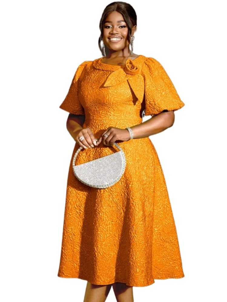 Robe jacquard grande taille, mode fête, banquet, ligne a, nouveau tempérament, printemps été 2026