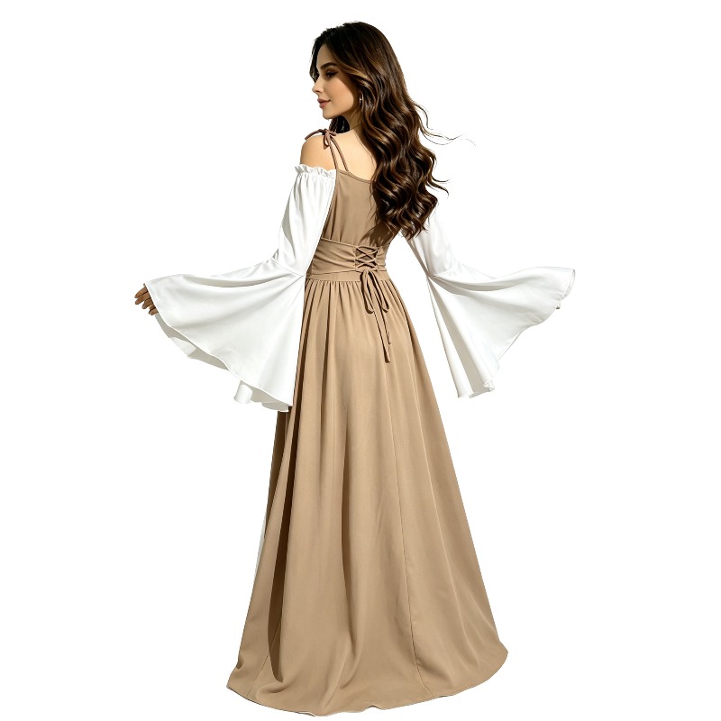 Costume de cosplay de pirate médiéval pour femmes, robe vintage de la Renaissance irlandaise, tenue de performance pour la danse, fête d'Halloween, jeu de rôle