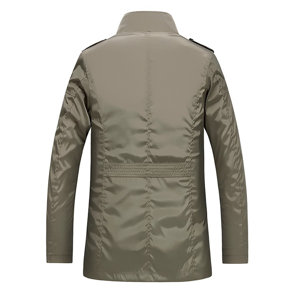 Trench-Coat Long classique pour hommes, pour l'été, fin, décontracté, kaki, fermeture éclair, coupe-vent, Streetwear, vêtements d'extérieur, Baggy, veste d'université, 2021