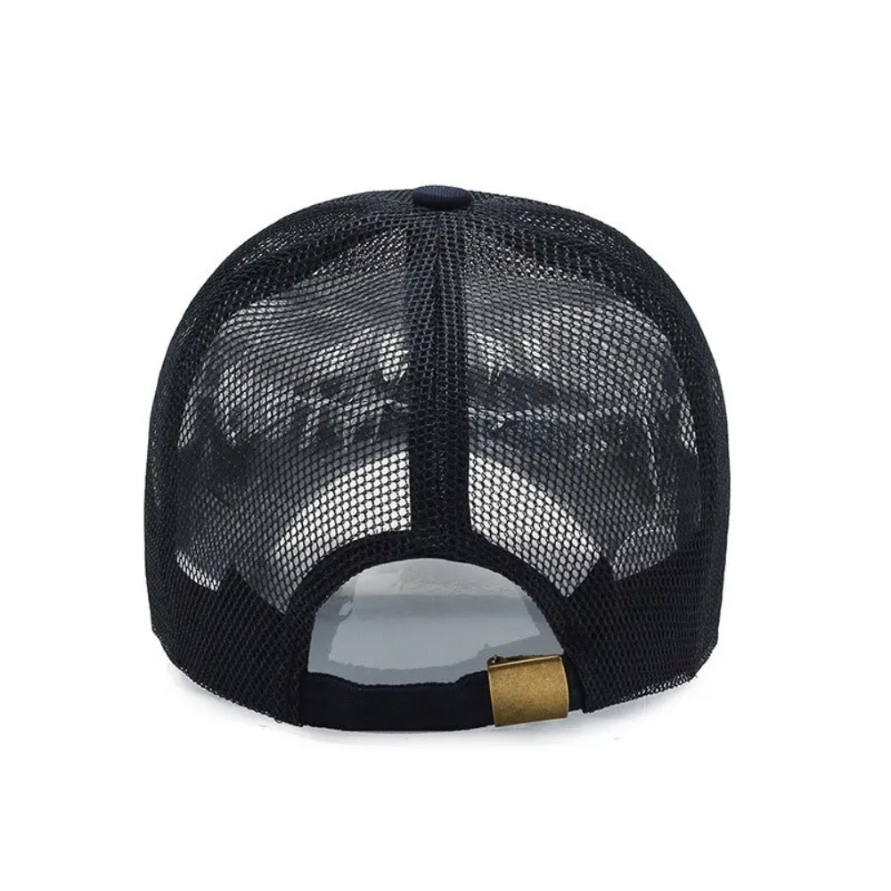 Casquette d'été pour homme et femme, à bord ajouré, en maille respirante, pour sports de plein air, protection solaire, style baseball, réglable, avec fermeture snapback