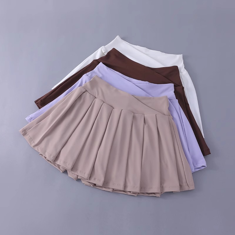 Jupe plissée de Tennis pour femmes, taille haute, athlétique, Golf, jupes de sport d'entraînement avec short pour femmes