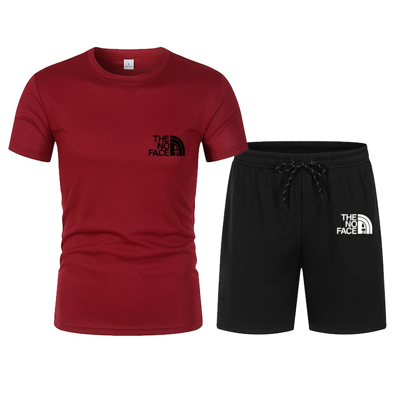 Tendance de la mode estivale Ensemble sportif décontracté en deux pièces Ensemble tendance pour homme T-shirt à manches courtes + short