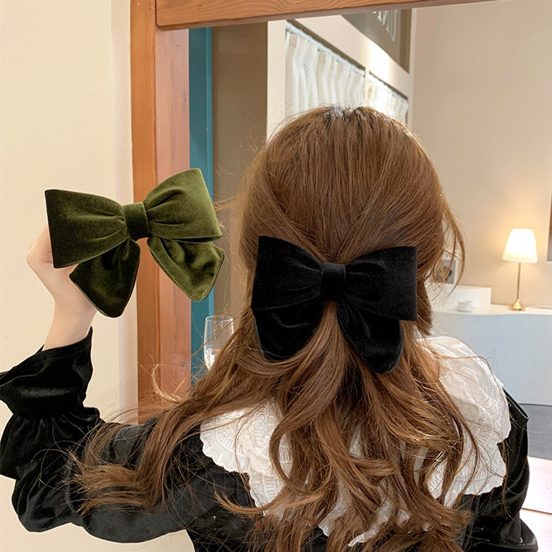 Épingles à cheveux en velours pour femmes et filles, élégantes, tridimensionnelles, Barrettes à nœud papillon, accessoires pour cheveux